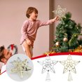 thumbnail image 1 of Ganfancp New Tin Christmas Tree Decoration Tree Top Five-Pointed Star Wrought Iron Three-Dimensional Five-Pointed Star Ofertas Del Día Sólo En Línea 1X Estrella de Copa de Árbol, 1 of 5