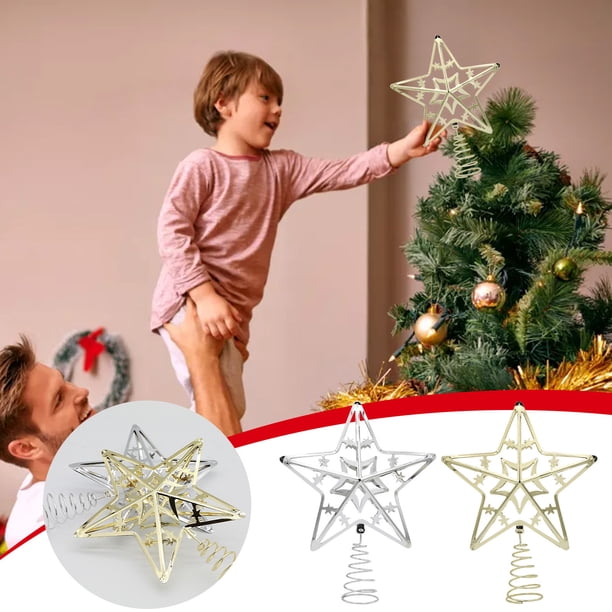 Árbol de Navidad de Hojalata onlyliua Estrella de Cinco Puntas Tridimensional Hierro forjado