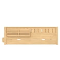 thumbnail image 6 of Bellemave Full Bed with Trundle and Small Stairs, Full Size Platform Bed Frame with Rail and Bookshelf, Wooden Montessori Floor Bed No Box Spring Needed,Light Natural, 6 of 8