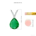 thumbnail image 4 of Angara Natural 1.5 ct Emerald Pendant Necklace in 925 Sterling Silver for Women - May Birthstone Jewelry | Pear Shape Emerald Pendant Necklace, 4 of 9
