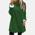 thumbnail image 2 of Womens Fleece Lined Long Hoodie Winter Warm Sweatshirt Casual Sherpa Pullover Thicken Thermal Sweater with Pockets, 2 of 4