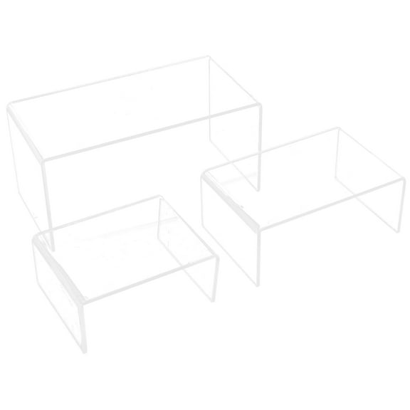 3 Pcs Acrylic Booth Display Stands Shelves Collection Cake