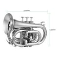 thumbnail image 2 of Homgeek Trompette de Poche Bb avec Embouchure Sac de Transport Gants Chiffon de Nettoyage Instrument en Laiton, 2 of 6