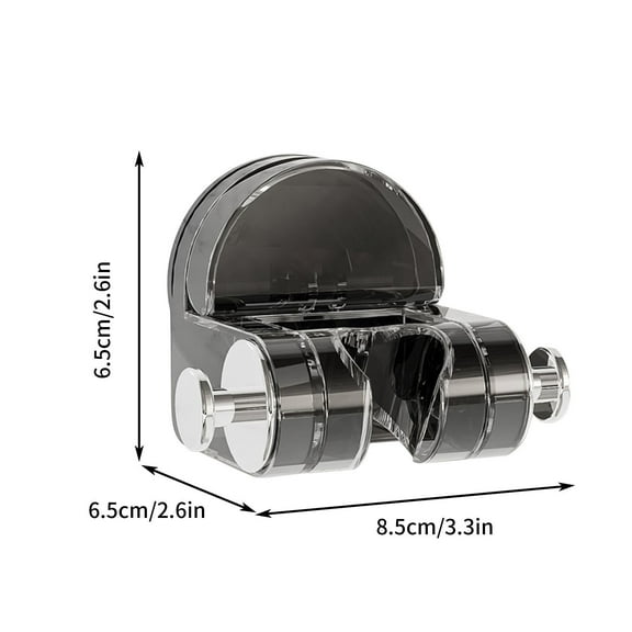 Adjustable Suction Cup Shower Head Holder | No-Drill Bathroom Hook for Handheld Showerheads | Heavy Duty PET ABS Material | Multi-Angle Adjustable Stand with Removable Hooks (1 Pack)