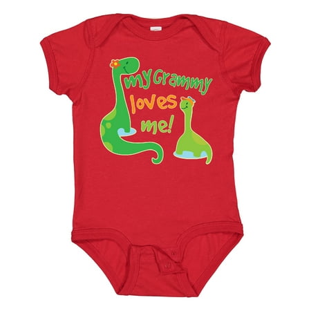 

Inktastic My Grammy Loves Me Grandson Gift Baby Boy Bodysuit