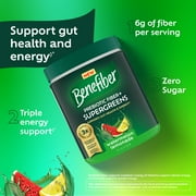 Benefiber Prebiotic Glp-1 Friendly Fiber + Supergreens Dietary Supplement Powder, Watermelon Lemonade Flavor, 8.8 oz (250g), 25 Day Supply