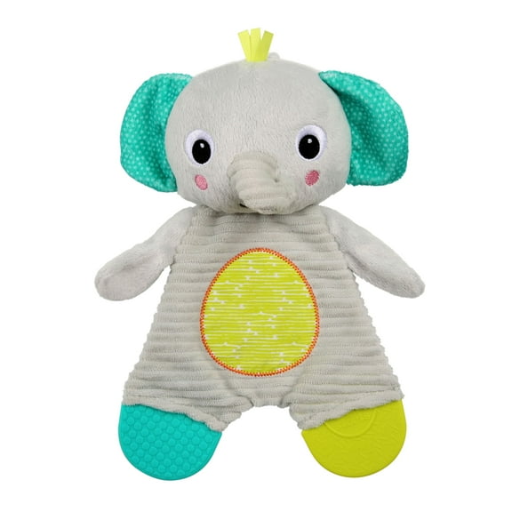 Bright Starts Snuggle & Teethe Plush Teether - Elephant, Unisex, Ages Newborn  