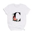 thumbnail image 3 of Gibobby Blusas Casual T Camisa impresa Round Women's Casual Top Short Cuello de manga Fashion Women's Blose（Rojo， XL), 3 of 4