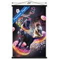 thumbnail image 3 of James Booker - Galaxy Space Cats Riding Donuts Wall Poster with Magnetic Frame, 22.375" x 34", 3 of 6