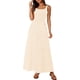 thumbnail image 1 of Vestido Maxi PRETTYGARDEN para Mujer 2025 Cuadros Cuello Cuadrado Beige, 1 of 8