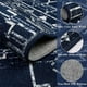 thumbnail image 4 of Bohemian Carpet for Living Room Decoration Navy Blue Ethnic Rug Bedroom Bedside Area Rugs Machine Washable Non-slip Floor Mat My Lux Decor Round, 4 of 6