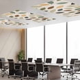 thumbnail image 5 of Fluorescent Light Covers 4 Pack 4x2 ft Green Yellow Black Leaves Ceiling Light Covers Linen Background Light Filters for Classroom, Office & Home, Drop Ceiling Light Covers, 5 of 8
