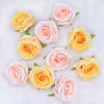thumbnail image 3 of Flores artificiales de seda para decoración del hogar, flores falsas, corona, suministros para álbumes de recortes, 5/10 piezas, 10cm, 3 of 4