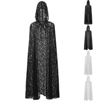 Hvyesh Halloween Lace Hooded Cloak Witch Tulle Cape for Women Gothic Costumes Cape for Cosplay Vampire Costume
