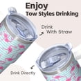thumbnail image 4 of 20OZ Stainless Steel Insulated Coffee Mug Flamingo Tumbler with Handle Cup BPA Free Sweat Resistant Keeps Drinks Hot Cold for Hours Gifts for Women Girls on Birthday Christmas Summer, 4 of 6