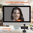 thumbnail image 3 of USB 2.0 1080P HD Webcam with Microphone Streaming Computer Web Camera for Laptop/Desktop/Mac/TV, USB PC Cam for Video Calling, 3 of 5