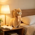 thumbnail image 5 of Cuddly White Alpaca Llama Lamb Toy - 9.84" Stuffed Animal Cushion Plush Doll, Kawaii Plushie, 5 of 6