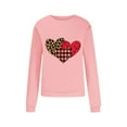 thumbnail image 4 of Women's Valentine's Day Blouses Top Long Sleeve Shirts for Women Valentine's Day Printed Shirt Casual Crew Neck Pullover Tops, 4 of 8