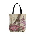 thumbnail image 2 of ASHLEIGH Paris Vintage Poster Eiffel Tower Retro Car and Flowers Canvas Tote Bags Reusable Shopping Bags Grocery Bags Party Supply Bags for Women Men Kids, 2 of 3