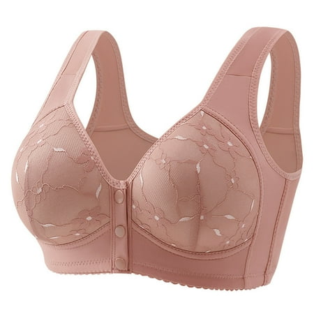 Viikei Women s Plunge Bra Deep Neckline Women s Non Magnetic and Non Steel Ring Gathered Bra with Thin Cup and Adjustable Lace Bra Underwear Watermelon Red L
