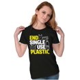 thumbnail image 4 of Save the Planet Go-Green Earth Day Womens Slim Fit Graphic Tee Brisco Brands S, 4 of 5