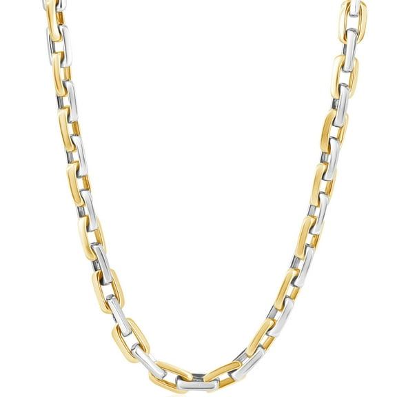 Pompeii Men's Heavy Round 14k Gold (140gram) or Platinum (263gram) 8mm Link Chain Necklace