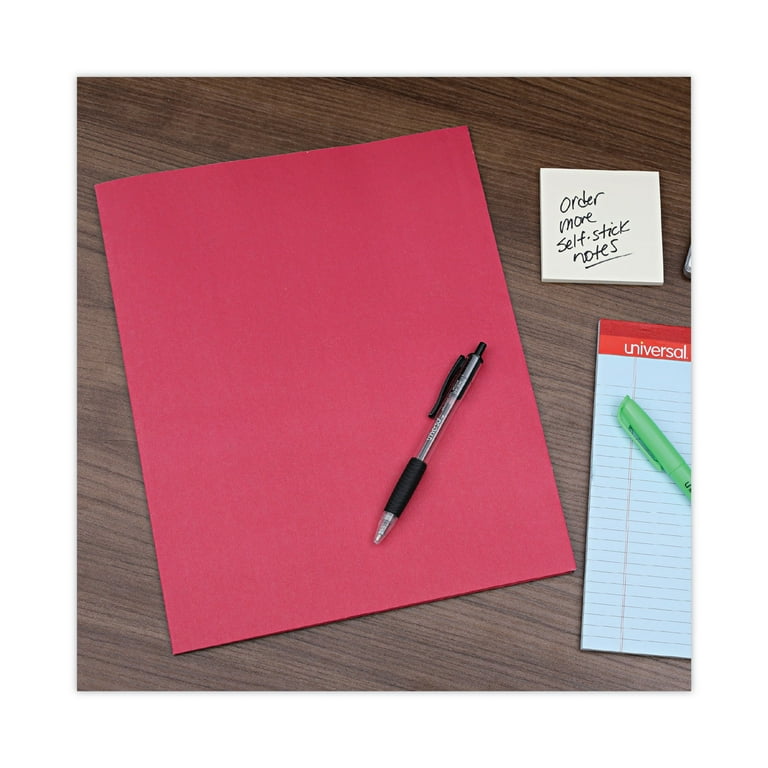 Two-Pocket Portfolio, Embossed Leather Grain Paper, 11 x 8.5, Red, 25/Box Two-Pocket Portfolio, Embossed Leather Grain Paper, 11 x 8.5, Red, 25/Box