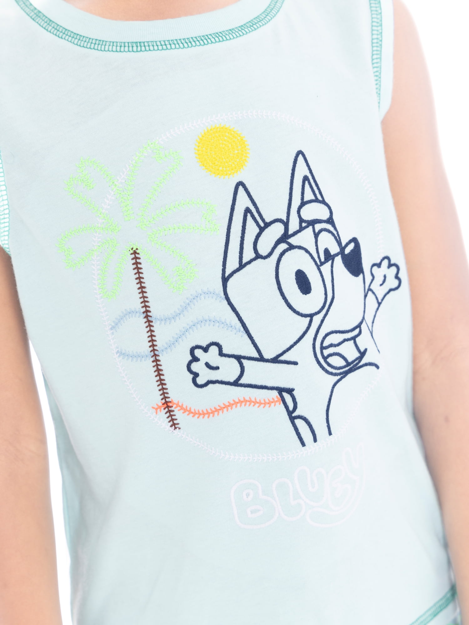 Bluey Toddler Boys Graphic Print Tank Top and Shorts Set, 2-Piece, Sizes 12M-5T