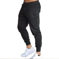 thumbnail image 3 of Pantalones deportivos finos Pantalones de jogging casuales para hombre Pantalones de placa ligera de color sólido, 3 of 4