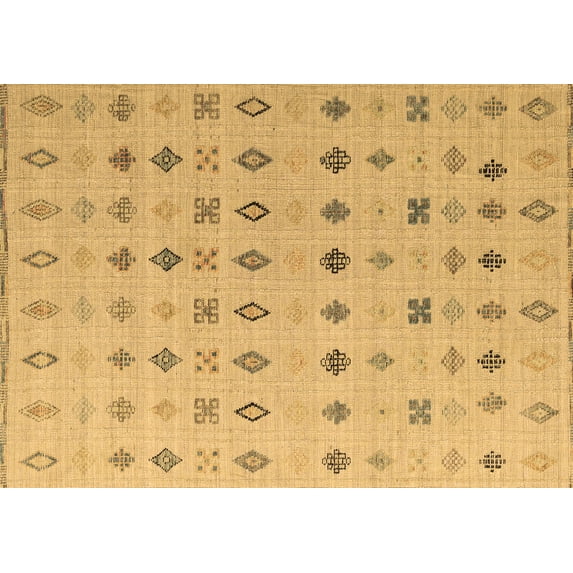 Ahgly Company Indoor Rectangle Solid Brown Modern Area Rugs, 4' x 6'