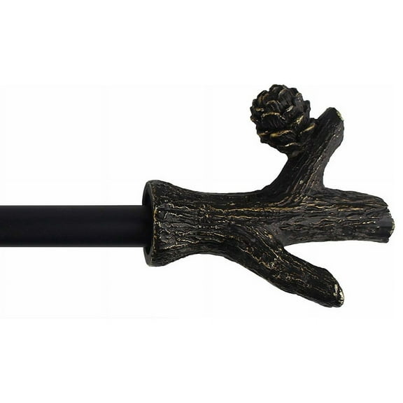 Urbanest 1" Branch Adjustable Curtain Rod, 28"-48", Burnt Gold