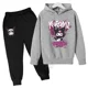 thumbnail image 4 of Conjunto de dos piezas de ropa infantil de Hello Kitty Kuromi, traje deportivo para niños y niñas de 3 a 14 años, traje informal de moda Kawaii para otoño, 4 of 5
