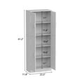 thumbnail image 3 of MONSLIPA Freestanding Storage Cabinet with 3 Adjustable Shelves, 4-Door Kitchen Pantry for Dining, Living Room,White, 3 of 6