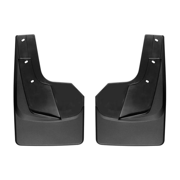 WeatherTech Custom No Drill Splash Guard MudFlaps compatible with Ram 1500, Ram Truck 1500, Rear Pair - Black