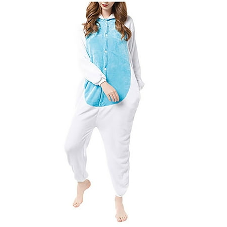 

Women s Fleece Plush One Piece Hooded Pajamas with Pockets Adult Cute Animal Warm Winter Onesie Sleepwear Jumpsuit