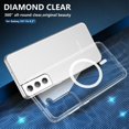 thumbnail image 5 of Magnetic Case for Samsung Galaxy S21 FE, Transparent and Yellow Resistant,Compatible with MagSafe,Slim Fit Shockproof Protective Phone Case for Galaxy S21 FE Case (Clear), 5 of 12