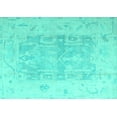 thumbnail image 1 of Ahgly Company Indoor Rectangle Abstract Turquoise Blue Modern Area Rugs, 5' x 8', 1 of 4