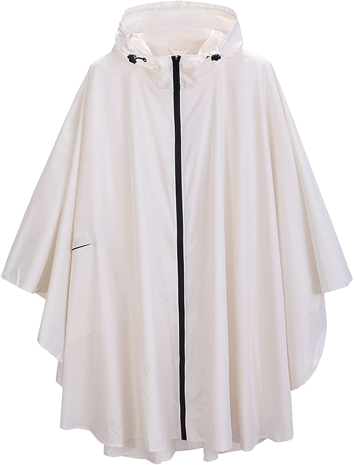 Women Waterproof Rain Wear Poncho Cloak Fashion Hooded Raincoat With Big Pocket 
