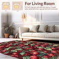 thumbnail image 2 of ODIKA 8' x 10' Machine Washable Non-Slip Area Rug, Botanical Cherry High Traffic Rug, Red, 38094, 2 of 7