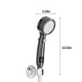thumbnail image 2 of Turbo Shower Head Home Bath Shower Nozzle Water Heater Filter Shower -4 Bathing Modes- One Pressurised Water Stop Function Shower Head- Intelligent Digital Show, 2 of 7