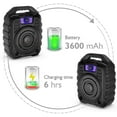 thumbnail image 4 of EARISE T26 Portable Karaoke Machine with Bluetooth Speaker and Wireless Microphone,, 4 of 7