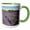 Green/White, variant on 3drose, Washington, Sequim, Lavender Agriculture - Us48 Jwi3067 - Jamie and Judy Wild, 11oz Two-tone Blue Mug