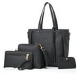 thumbnail image 1 of Coofit 4PCS Women Handbag Set Fashion Solid Color Creative Shoulder Bag Clutch Bag, 1 of 7