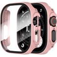 thumbnail image 1 of Yanonmyfd  2 Piezas Funda para Apple Watch Series 6/5/4/SE 3/SE 2/SE 40mm Protector Pantalla Vidrio Templado Incorporado,HD Protección Completa PC Dura Estuche Protective Case,Negro,40mm, 1 of 45