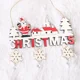 thumbnail image 3 of Adornos colgantes de madera de Papá Noel con gnomo 2024, decoraciones navideñas para la puerta del hogar, colgantes para árboles de Navidad, Navidad, Año Nuevo, 3 of 5
