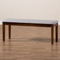 thumbnail image 6 of Baxton Studio Teresa Modern and Contemporary Transitional Grey Fabric Upholstered and Walnut Brown Finished Wood Dining Bench, 6 of 7
