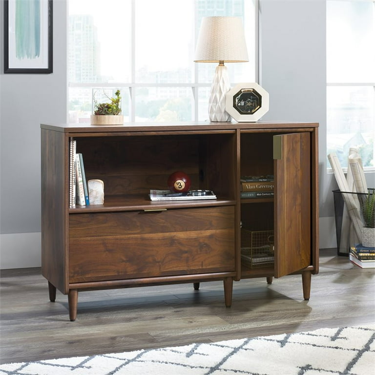 Sauder Clifford Place Storage Credenza, Walnut Finish, with