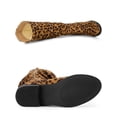 thumbnail image 4 of BLISSFUL STEP Women's Slouch Knee High Boots Round Toe Low Block Heel Faux Suede Boots Leopard 11, 4 of 7