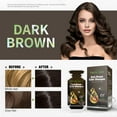thumbnail image 4 of (6 pack) Herbishh Dark Brown PPD-Free Shampoo for Gray Hair, Travel-friendly Hair Dye Shampoo 3 in 1, 100% Gray Coverage, Permanent Hair Color for Men & Women, Ammonia-free, 30 ml, 4 of 7