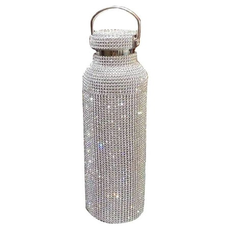 

HCfood Insulated Rhinestone Vacuum Cup Stainless Steel Flask Bottle Drinking Kettle